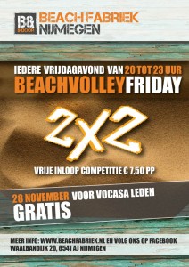 beachvolleybal VoCASA volleybal Nijmegen in De Beachfabriek 28-11-2014