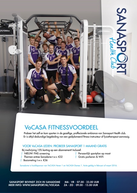 Sanasport Health Club actie VoCASA volleybal Nijmegen
