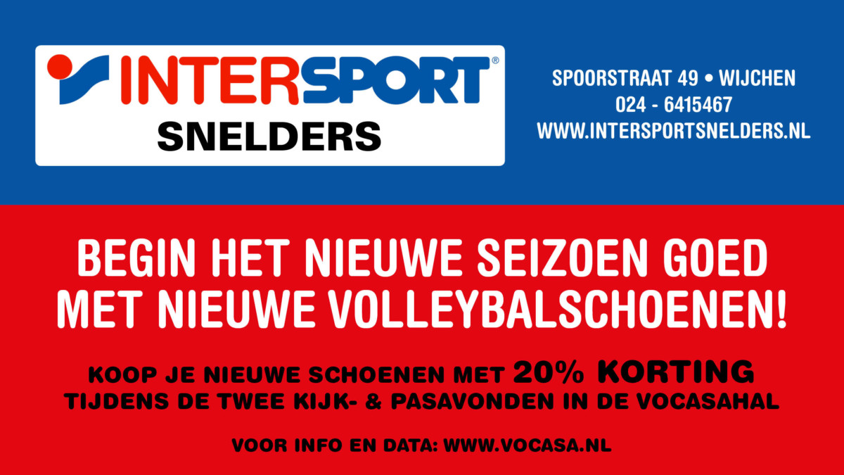 Voor type Boekhouder Tweede leerjaar Koop je volleybalschoenen met korting bij Intersport Snelders - VoCASA  volleybal Nijmegen