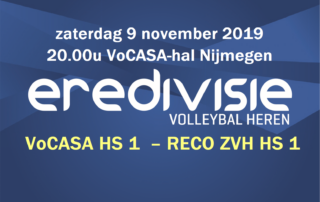 9 nov 20.00u VoCASA Heren 1 – RECO ZVH H1