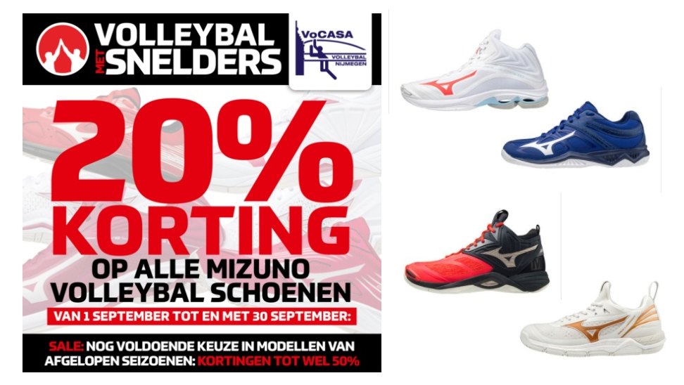Onnodig Milieuactivist Menselijk ras Korting volleybal schoenen bij Snelders - VoCASA volleybal Nijmegen