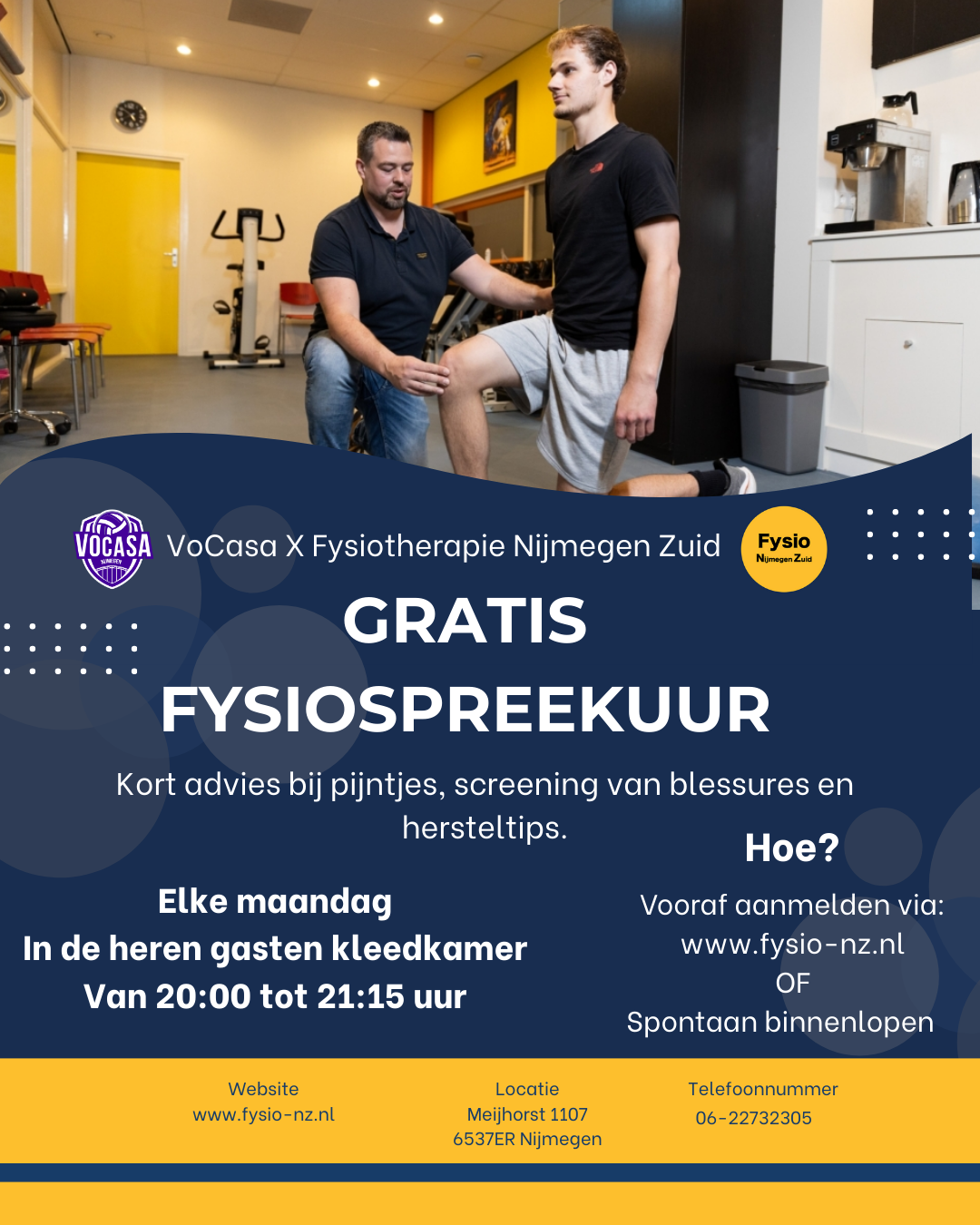 Inloopuur spreekuur fysio-nz